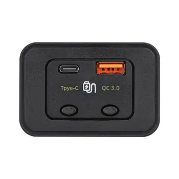 Зарядно за кола USB Type C Qc3.0 USB-порт Адаптер за бързо зареждане С кнопочным Защита на ключа за сигурност Зареждайте 2 устройство Smart
