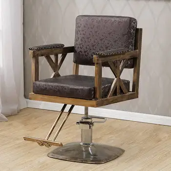 Игралното Коса стол за красота Професионален Стилист Коса Ергономичен стол Метален Офис Обзавеждане за салон Silla Giratoria Мебели