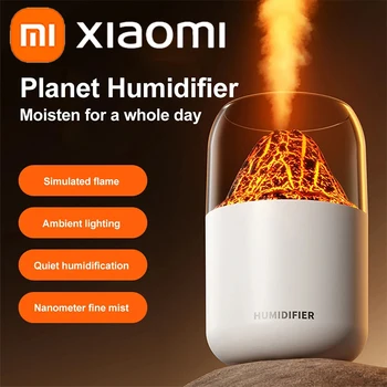 Дифузер за етерични масла Xiaomi Flame, Volcano, дифузор 280 мл, ароматни дифузьор, овлажнител за въздух с подсветка пламък, 2 режима, 35 мл / ч за дома