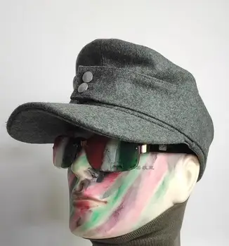 Немската вълна планинска шапка Сиво-зелен цвят M43 Mountain Hat Silver Border Officer Edition Soldier Edition