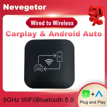 Безжичен ключ MiNi Bluetooth Carplay Wifi 5.0 Bluetooth автоматично свързване CarPlay адаптер за надграждане на колата за Apple Carplay AI Box