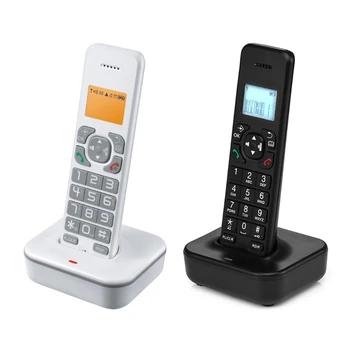 Професионален безжичен стационарен телефон D1102B с дисплей на обаждащия се на няколко езика