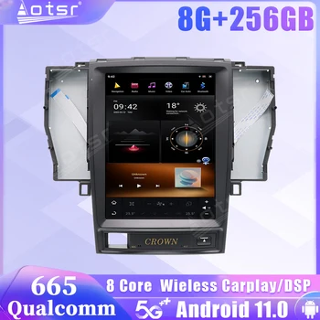 На екрана на радиото в колата Android 11 за Toyota Crown 2005 2006 2007 2008 2009 Видео Carplay Авторадио Мултимедиен плейър Стерео главното устройство
