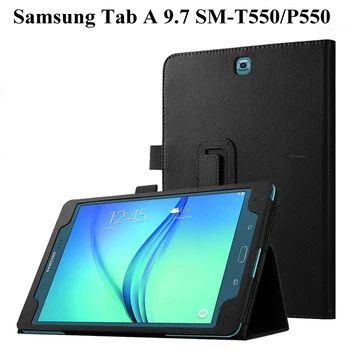 Флип-Поставка От Изкуствена Кожа Калъф За Таблет Samsung Galaxy Tab A T550 T555 SM-T550 9,7 инча Smart Cover Case Protector Shell