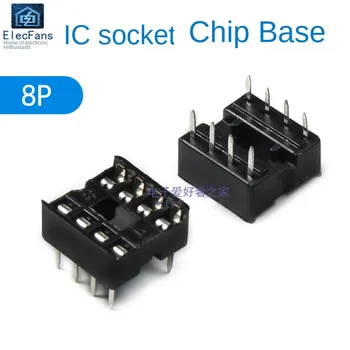 10 бр./лот 1: 8P квадратна дупка прав щекер IC-изход DIP-8-пинов чип-база конектор за електронна интегрална схема на печатна платка