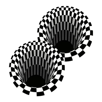 2 бр./компл. 3D Abyss Pattern Автомобилните Поставки За Чаши Мини Черни Вложки Подложки Подложки и Аксесоари За Интериора на Универсални