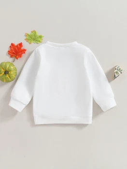 Пуловер унисекс с кръгло деколте и дълги ръкави за деца, есенно-зимния пуловер, Комплект дрехи за Деня на Благодарността