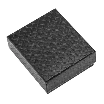 Правоъгълен черен ковчег за джобни часовници, класически подарък кутии