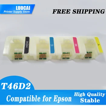 4 Цвят Касета за Еднократна употреба Чип с държач за Epson SureColor F6300 F6360 F9400 F9460 F9400H F9460H Принтер T46D2-T46D4 T46D8