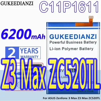 Батерия GUKEEDIANZI голям капацитет C11P1611 6200mAh за ASUS Zenfone 3 Max Z3 ZC520TL