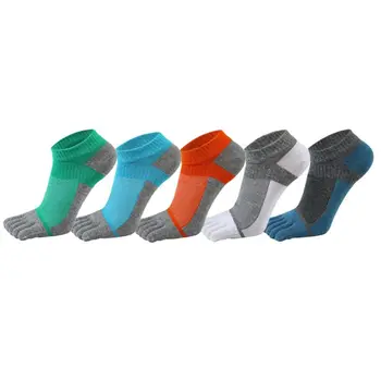 Мрежести компресия чорапи дишащи, от чист памук, оформяйки чорапи, спортни чорапи до щиколоток, чорапи с пет пръста, мъжки чорапи, без да се показва, чорапи до щиколоток