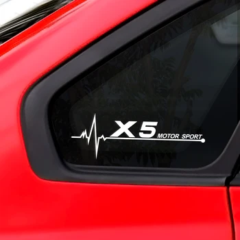 Етикети Към Страничното Стъкло на Колата Водоустойчив Отразяваща Стайлинг Аксесоари За Външен Тунинг Винил Фолио, Етикети За BMW X5 F15 E70 E53 G05