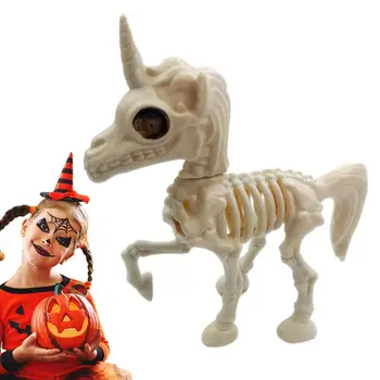 Украса за Хелоуин-Скелет на Мечка Фигурки за Хелоуин-Скелет на Мечка за Хелоуин Декорация на маса за Хола у дома