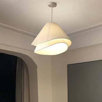 Скандинавски Модерен минималистичен Творчески Сметана малка странична лампа, плат за спални, ресторант, кабинет, спалня, Хол, висящи лампи