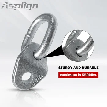 Aspligo 2 елемента Подемни пръстен Комплект Скоби за повдигане на мотора 7100 5500 паунда 1/2 инчов Подвижен комплект за използване с Выравнивателями натоварване и Повдигане стропом