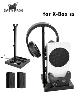 Поставка за зарядно устройство DATA FROG 3в1 за XBox Серия S С Двойна Дръжка За Батерията База Зарядно Устройство За Xbox Series S Аксесоари