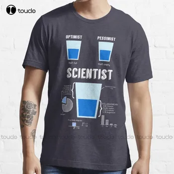 Нов оптимист... Песимист... Учен! Тениска Памучен Мъжки t-shirt Тениска за Мъже на поръчка Aldult Тийнейджърката Унисекс Мода е една Забавна Новост