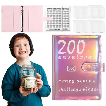 Подвързия за спестяване на 200 пликове Книга за икономии конвертами Книга за икономии конвертами Пари