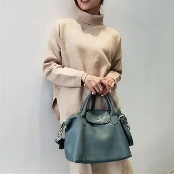 Дамски чанти през рамо в ретро стил от естествена кожа 2023 г., новите чанти от мека кожа, дамски чанта през рамо, висококачествени дизайнерски чанти