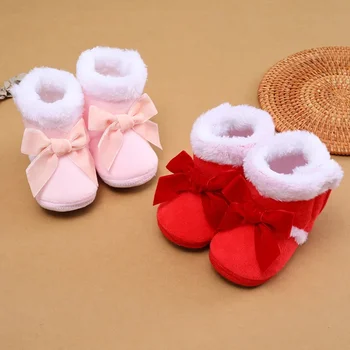 Обувки За Новородени Деца, в Бъдеще Обувки С Противоскользящим Лък, Обувки с Мека Подметка за Момиченца, Обикновена Обувки За Първите Разходки