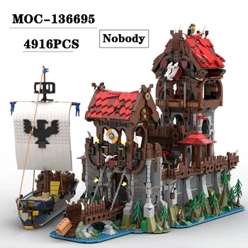 Нов MOC-136695 Строителен заключване, играчка за заплитането на блокове, Модел 4916 бр., Коледна играчка за рожден ден за възрастни и деца, подарочное украса