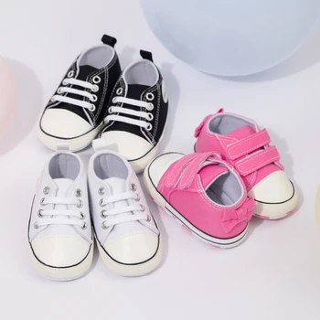 Парусиновые маратонки KIDSUN, детски обувки за момичета и момчета, обувки за бебета, памучен нескользящая ежедневни обувки унисекс за новородени подметка