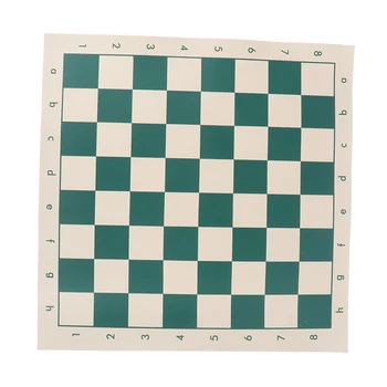 Шахматна дъска от PVC, 1 бр., шахматна дъска от кожа, PVC, 34,5 см, Преносима, мека, сворачиваемая на руло, здрава шахматна дъска за образователни игри