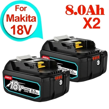 100% Оригинален Електроинструмент Makita 18V 8000mAh Акумулаторна Makita С Led Литиево-йонна батерия Заместител на LXT BL1860B BL1860 BL1850