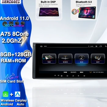 Carplay 10,25-инчов DSP Android 11,0 Кола DVD плейър за BMW E39 X5 E53 M5 1995-2007 Авторадио 8 + 128 GB RDS Радио GPS Навигация