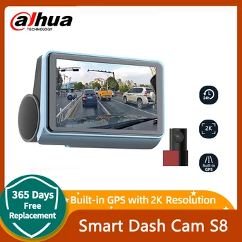 Dahua S8 един dashcam Видеорекордер До 4K Отпред И отзад С Две Лещи, Вграден GPS, Wifi, 3-инчов Сензорен Екран За Автомобилна Камери