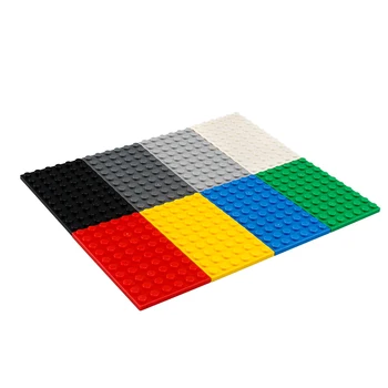 40шт Строителни блокове с размер 6x10 точки, 12 цвята, образователни, креативни, Съвместими по размер марки, играчки за деца, тънки фигурки, тухли 3033