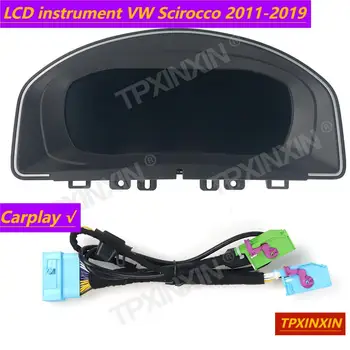 За VW Scirocco 2011 2012 2013-2019 Таблото на Автомобила Инструмент Дисплей Скоростомер измерител на Виртуална LCD табло в Кабината