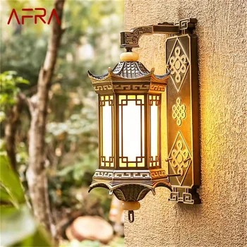 Външните стенни лампи AFRA, бронзова осветление, led аплици, класически водонепроницаемое ретро за украса на дома тераси.