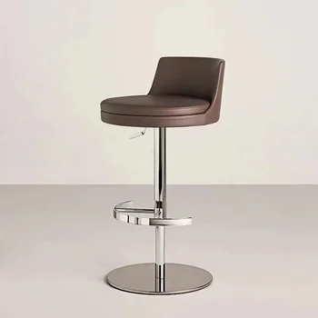 12 Nordic light луксозен въртящ се бар стол Домашна часова рецепция стол за бар кафе бар стол може да се повиши и по-ниски кожен стол