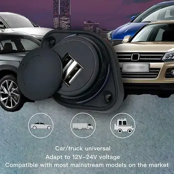 12-24 В 3.1 A Двойно USB Зарядно Устройство Адаптер за Захранване на зарядно устройство Панел Закрепване за Мотоциклети Автомобили Лодки Автобус ATV UTV Camper Caravans