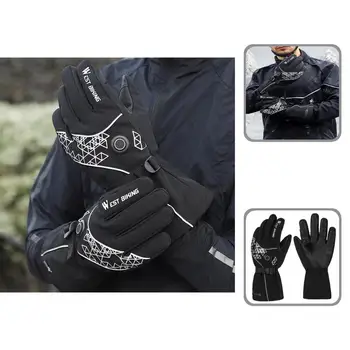 Състезателни ръкавици Велосипедни ръкавици с нагревател за ръце с Мотоциклетни ръкавици премиум-клас Велосипедни ръкавици
