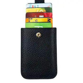 Държач за кредитни карти за жени, калъф за карти, разтегателен минималистичен чантата си, визитница с тънък чантата за няколко карти