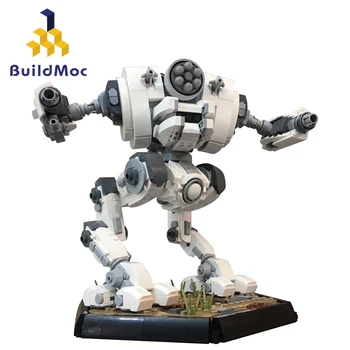 Buildmoc Battled Tech Uziel Мех Роботи Ръчна Фигурка MOC Комплекти Строителни Блокове на детски Играчки, Детски Подаръци, Играчки 1492 бр. Тухли