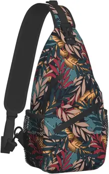 Чанта-прашка с листа за пътуване, раница през рамо за жени, мъжки раница за пътуване, излети на открито
