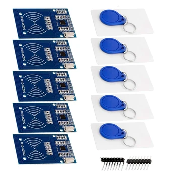 RFID-комплект RC522 с баркод, с чип и карта 13,56 Mhz SPI, съвместим с Arduino И Raspberry Pi