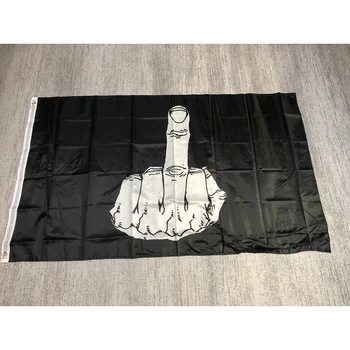 флаг superonezxz 90x150 см нагоре по ваш знамето на средния пръст от полиестерна двойно проникване, висящ банер за украса