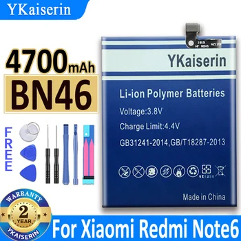 4700 mah YKaiserin Батерия BN46 За Xiaomi Redmi Note8 Note 8T Note8T Note 8 Redmi 7 Redmi7 Note 6 Note6 Телефон Bateria
