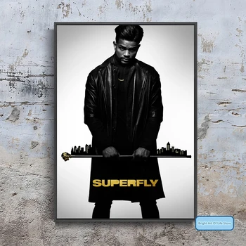 SuperFly (2018 г.) Корица за плаката на филма печат на снимки Платно на Стенно изкуство, Начало декор (без рамка)