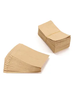 100 бр./лот-6 * 10 см Празен висококачествен пакет от крафт хартия, торби за съхраняване на семена, Подаръчни пакети с образци сапуни ръчно изработени варианти на 4 размери