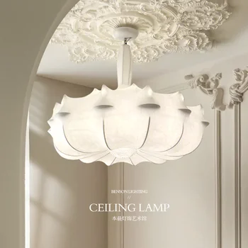 Френски кремав копринен лампа Silent Wind, италиански окачен лампа Flos Modern за всекидневната, Средновековната спалня, лампа за вила в скандинавски стил