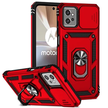 Околовръстен Поставка Прибиращият се Капак Защитен Калъф за фотоапарат Motorola Moto G32 G22 Калъф За Мото G62 G52 G82 Калъф Moto G22 Funda на Корпуса