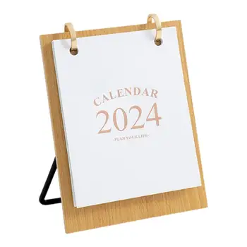 Настолен Календар 2024, Ретро Настолен календар, Начало декор, Настолен Календар, Коледен Подарък за приятели, семейство, колеги, роднини
