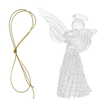 Подвесное украса за сватбени партита, прозрачна висулка във формата на Ангел, луксозен стъклен декор