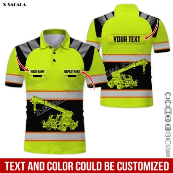 Изработена по поръчка шофьор на камион с 3D-принтом Размисъл Мъжка риза с къси ръкави за възрастни, тениска с къс ръкав, Дишаща Униформи, работно облекло, сигурност
