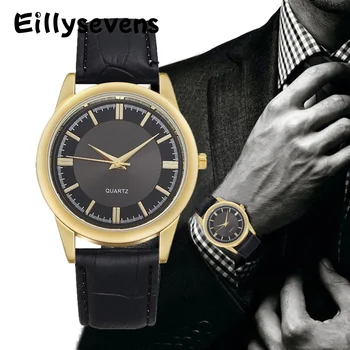 Модерни кварцови часовници за мъже, луксозни кварцов ръчен часовник от неръждаема стомана златист цвят, мъжки бизнес часовник с календар Montre Homme